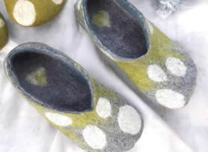 Felt Slippers Workshop in Cumbria