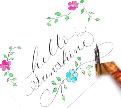 'Gorgeously Swirly Summer Calligraphy' with Claire from by Moon and Tide 